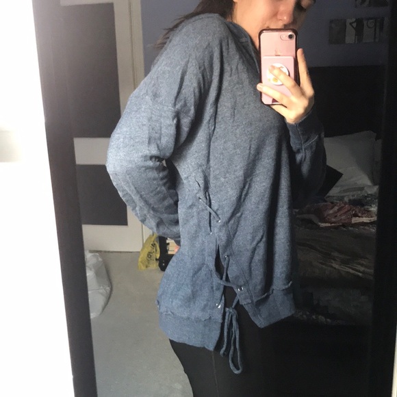 Navy fashion hoodie - Picture 2 of 4